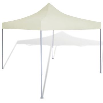 41463 vidaXL Cream Foldable Tent 3 x 3 m