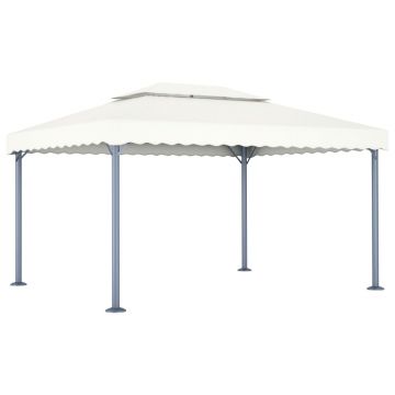 48062 vidaXL Gazebo 400x300 cm Cream Aluminium