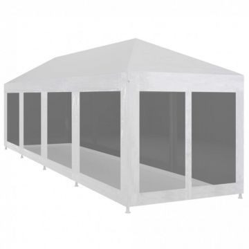 Cort de petrecere cu 10 pereți din plasă, 12 x 3 m