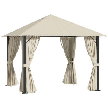 Foisor de Gradina Outsunny pentru Curte si Terasa, Kaki 2.97x2.97m| Aosom RO