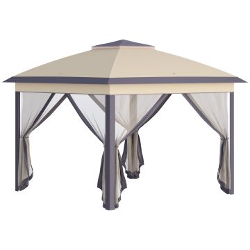 Outsunny foisor de gradina, pliabil, 330x330x288cm, bej | Aosom Ro
