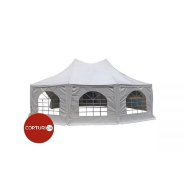 Pagoda 6,8x5m 350 G/m² Pvc, Alb - Corturi24