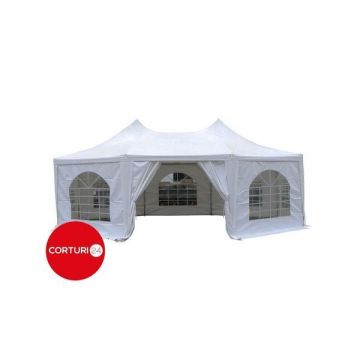 Pagoda 8,9x6,5m 350 G/m² Pvc, Alb - Corturi24