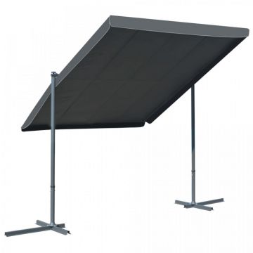 Pavilion acoperiș înclinabil retractabil antracit 350x253x196cm