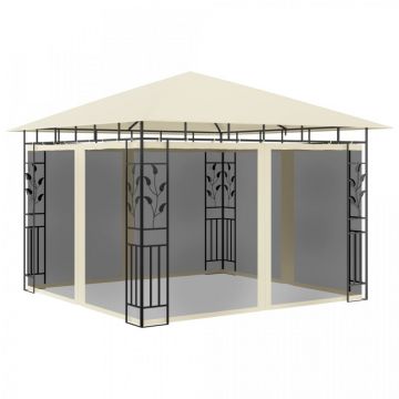 Pavilion cu plasă anti-țânțari, crem, 3x3x2,73 m, 180 g/m²