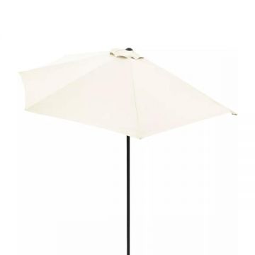 Umbrela soare terasa, Semicirculara, Crem, Protectie UV 50+ - Caerus Capital