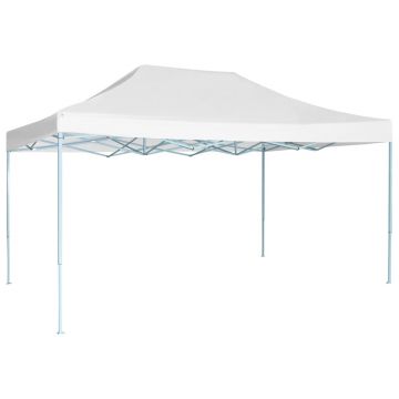 vidaXL Cort de petrecere pliabil, alb, 3 x 4,5 m