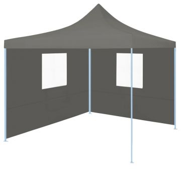 vidaXL Cort de petrecere pliabil cu 2 pereți, antracit, 2 x 2 m, oțel