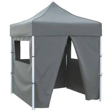 vidaXL Cort de petrecere pliabil cu 4 pereți, antracit, 2 x 2 m, oțel