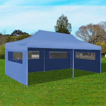 vidaXL Cort de petrecere pliabil de tip pop-up, albastru, 3 x 6 m