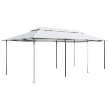 vidaXL Pavilion, alb, 600 x 298 x 270 cm, 180g/m²