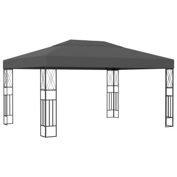 vidaXL Pavilion, antracit, 3 x 4 m, material textil