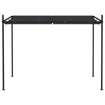 vidaXL Pavilion cu acoperiș retractabil, antracit, 300x300x233 cm