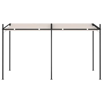 vidaXL Pavilion cu acoperiș retractabil, crem, 400x300x233 cm