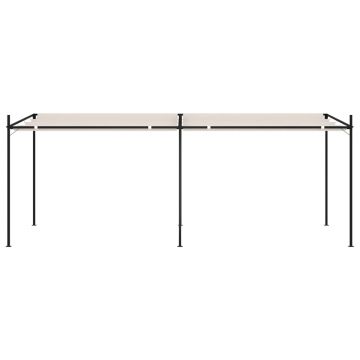 vidaXL Pavilion cu acoperiș retractabil, crem, 600x300x233 cm