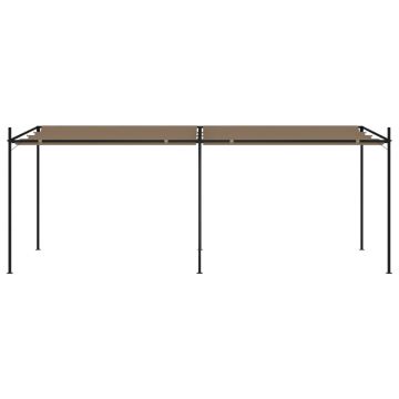 vidaXL Pavilion cu acoperiș retractabil, gri taupe, 600x300x233 cm