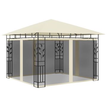 vidaXL Pavilion cu plasă anti-țânțari, crem, 3x3x2,73 m, 180 g/m²