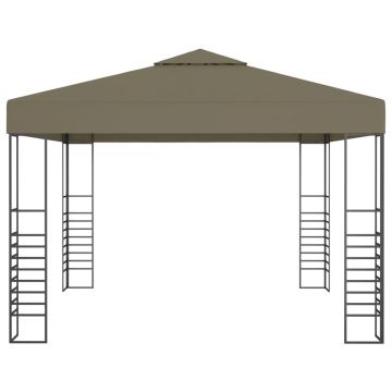 vidaXL Pavilion de grădină, gri taupe, 3 x 3 m, 180 g/m²