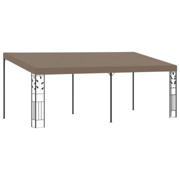 vidaXL Pavilion montat de perete, gri taupe, 6 x 3 x 2,5 m