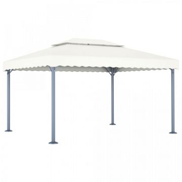 48062 Gazebo 400x300 cm Cream Aluminium