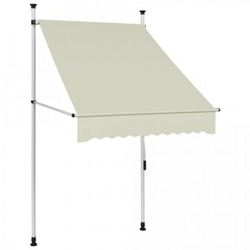 Copertină retractabilă manual, crem, 100 cm