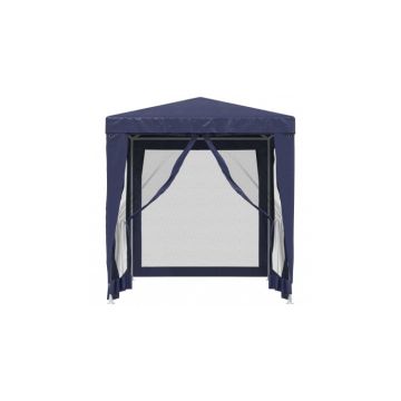 Cort de petrecere cu 4 pereti din plasa, albastru, 2x2 m, HDPE Cort de petrecere cu 4 pereti din plasa, albastru, 2x2 m, HDPE