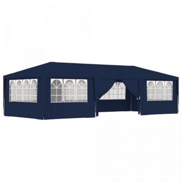 Cort de petrecere profesional cu pereți albastru 4x9 m 90 g/m² Cort de petrecere profesional cu pereți albastru 4x9 m 90 g/m²