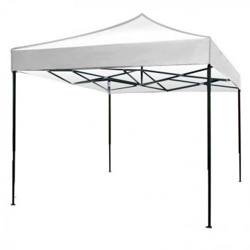 Cort pavilion metalic pentru gradina, evenimente, impermeabil anti soare dimensiune 3x3 metri / CC 9849_alb