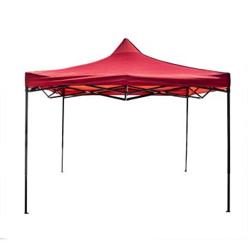 Cort pavilion metalic pentru gradina,evenimente,impermeabil anti soare dimensiune 3x3 metri / CC 9849rosu