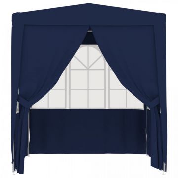 Cort petrecere cu pereți, albastru, 2,5 x 2,5 m, 90 g/m²