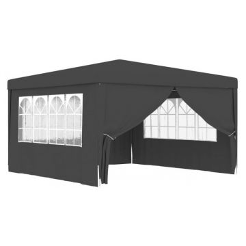 Cort petrecere profesional pereti laterali antracit 4x4m 90g/m² Cort petrecere profesional pereti laterali antracit 4x4m 90g/m²