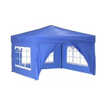 Cort pliabil pentru evenimente, 3x3m, albastru, cu pereti laterali Cort pliabil pentru evenimente, 3x3m, albastru, cu pereti laterali
