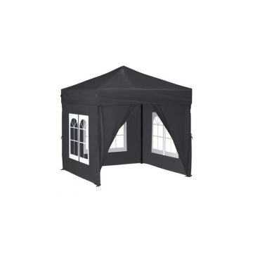 Cort pliabil pentru petrecere, pereti laterali, antracit, 2x2 m Cort pliabil pentru petrecere, pereti laterali, antracit, 2x2 m