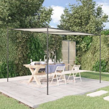 Foișor, alb, 3x3 m, 180 g/m², material textil și oțel