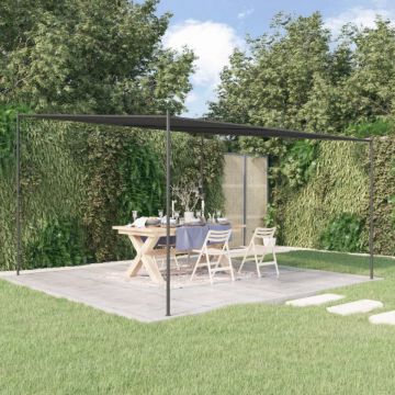 Foișor, antracit, 4x4 m, 180 g/m², material textil și oțel