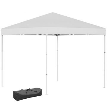 Outsunny Pavilion Pop Up Rezistent la Apă 2.45x2.45m cu Frânghii și Cuie din Oțel, Material Oxford, Albastru | Aosom Romania