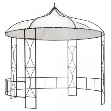 Pavilion, alb, 300 x 290 cm, rotund