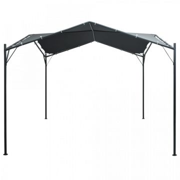 Pavilion cort foișor copertină, antracit, 3 x 3 m, oțel