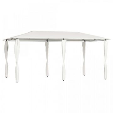 Pavilion cu huse pentru stâlpi, crem, 3x6x2,6 m, 160 g/m²