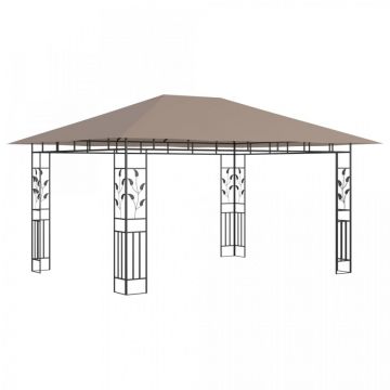 Pavilion cu plasă anti-țânțari, gri taupe, 4x3x2,73 m, 180 g/m²