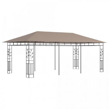 Pavilion cu plasă anti-țânțari, gri taupe, 6x3x2,73 m, 180 g/m²