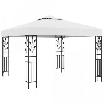 Pavilion de grădină, alb, 3 x 3 m, 180 g/m²