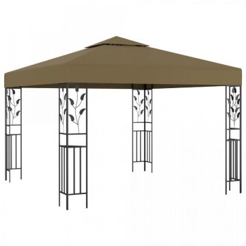 Pavilion de grădină, gri taupe, 3 x 3 m, 180 g/m²