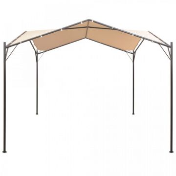Pavilion foișor cort cu baldachin, 4x4 m, oțel, bej