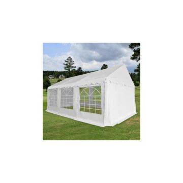 Pavilion gradina PVC 4 x 6 m Alb