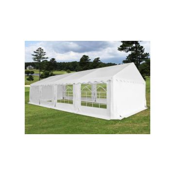 Pavilion gradina PVC 4 x 8 m Alb