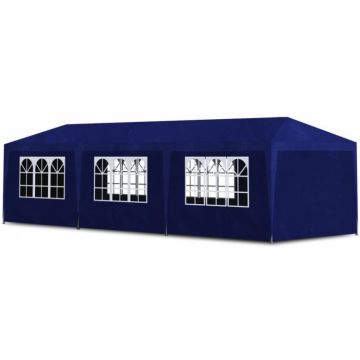 Pavilion pentru petreceri, 8 pereti, 9 x 3 x 2,5 m, Albastru