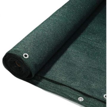 Plasa umbrire 1.7 x 20 m, cu grad protectie de 100%, verde, pentru gard