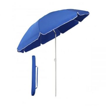 Umbrela soare rotunda, UV20+, Albastru, 160 cm - Caerus Capital