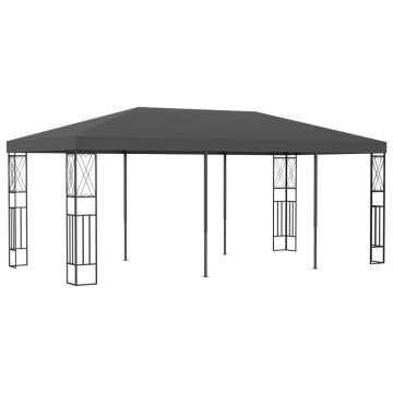 vidaXL Pavilion, antracit, 3 x 6 m, material textil